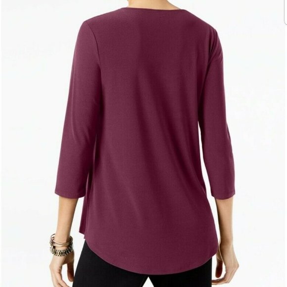 Alfani Keyhole High-Low Top Petite XL - Picture 4 of 4